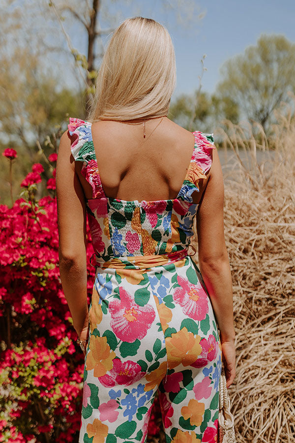 Gramercy Garden Jumpsuit in Pink
