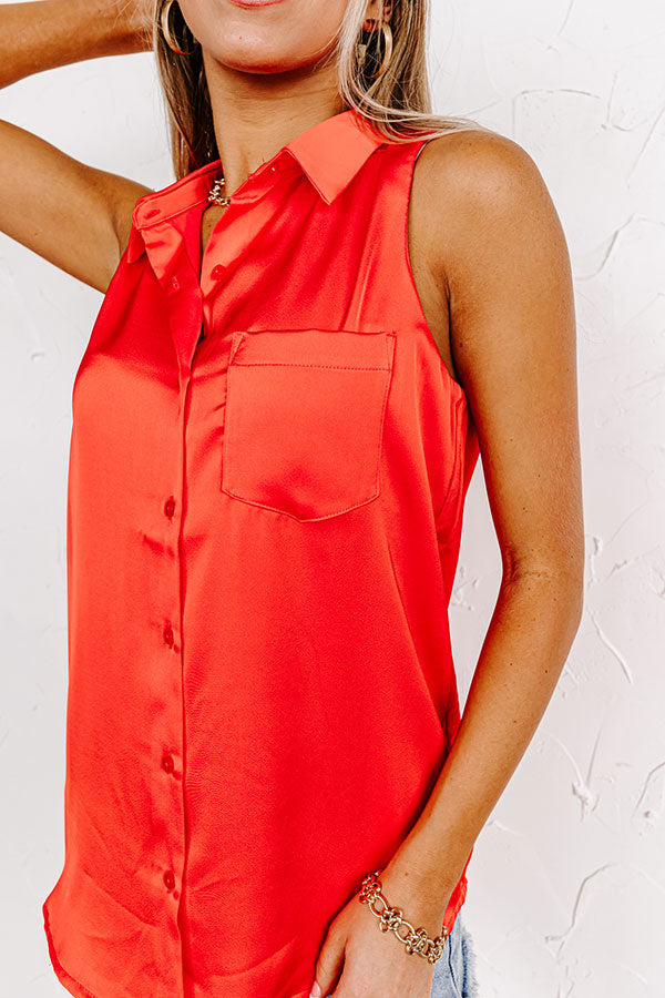 Martini Nights Shift Top In Scarlet