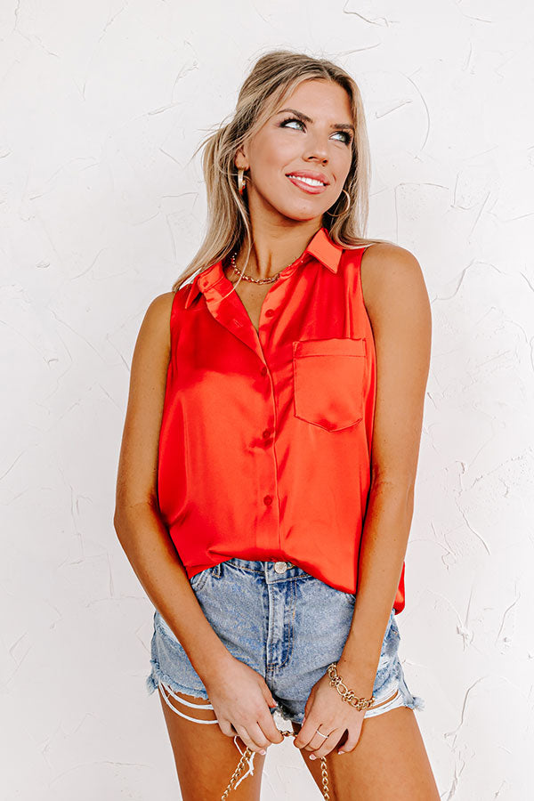 Martini Nights Shift Top In Scarlet