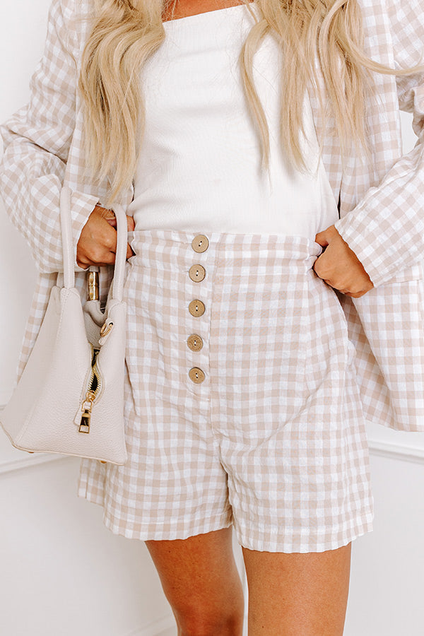 Extra Dose Of Confidence Gingham Shorts