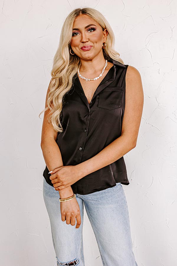Martini Nights Shift Top In Black