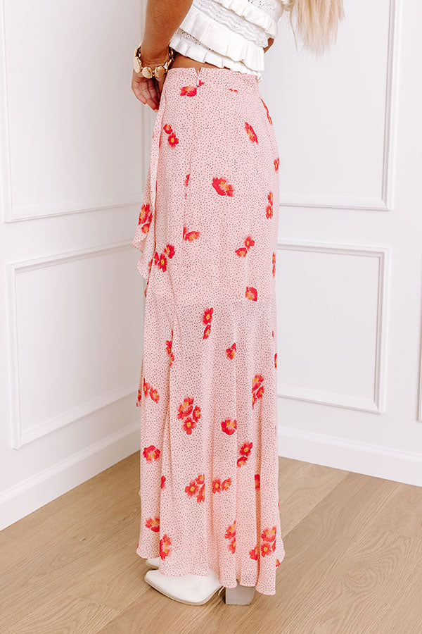 Only Sunshine Floral Skirt in Rose Quartz
