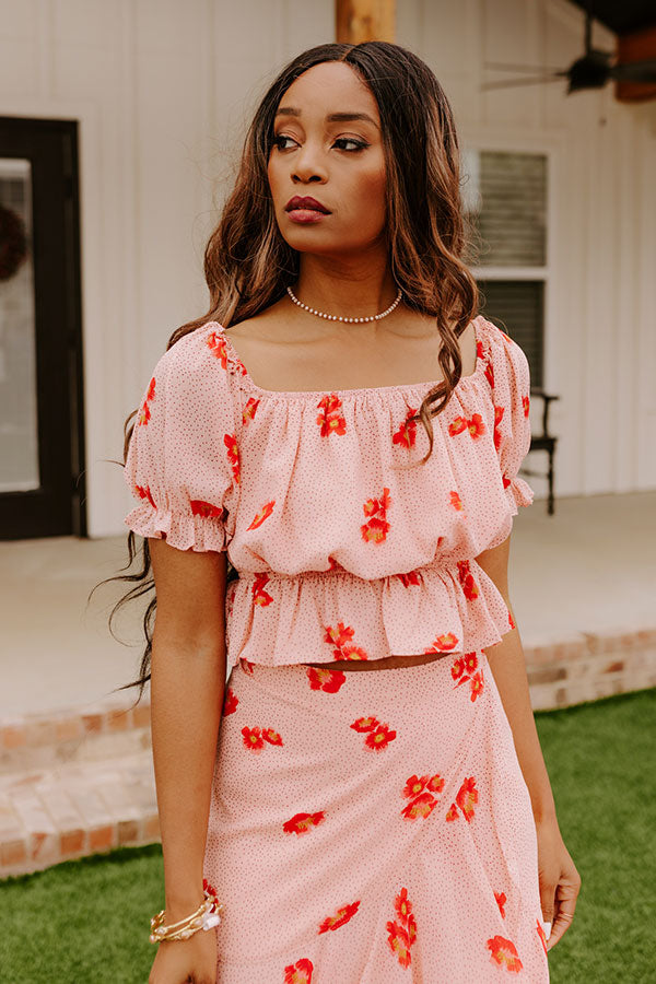 Stealing Hearts Floral Crop Top