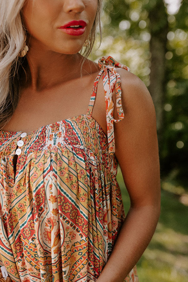Book The Trip Romper In Mustard
