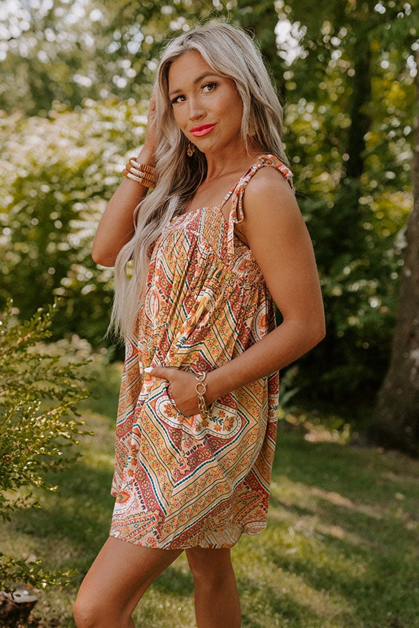 Book The Trip Romper In Mustard