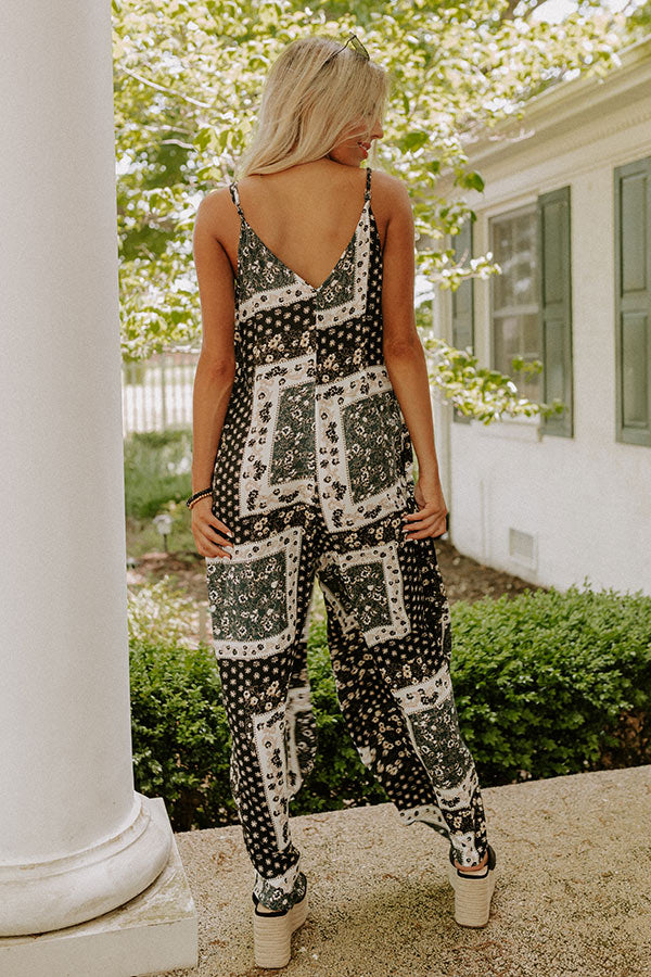 Latte To Go Jumpsuit in Black
