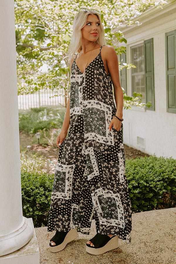 Latte To Go Jumpsuit in Black