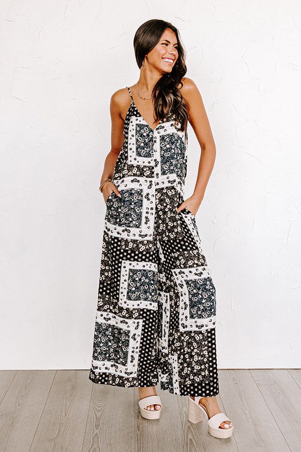 Latte To Go Jumpsuit in Black
