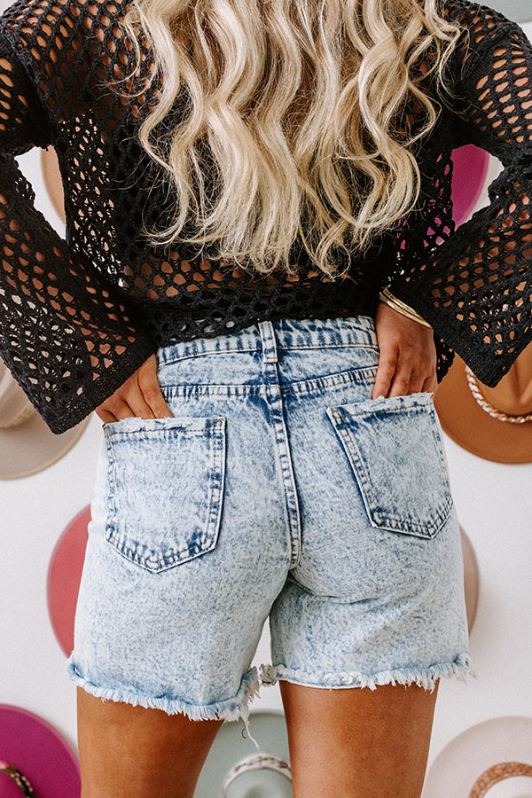 The August High Waist Distressed Shorts