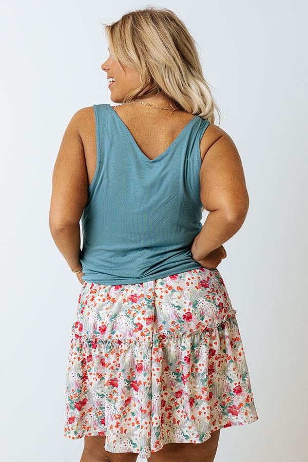 Sun And Shade Shift Top In Teal Curves