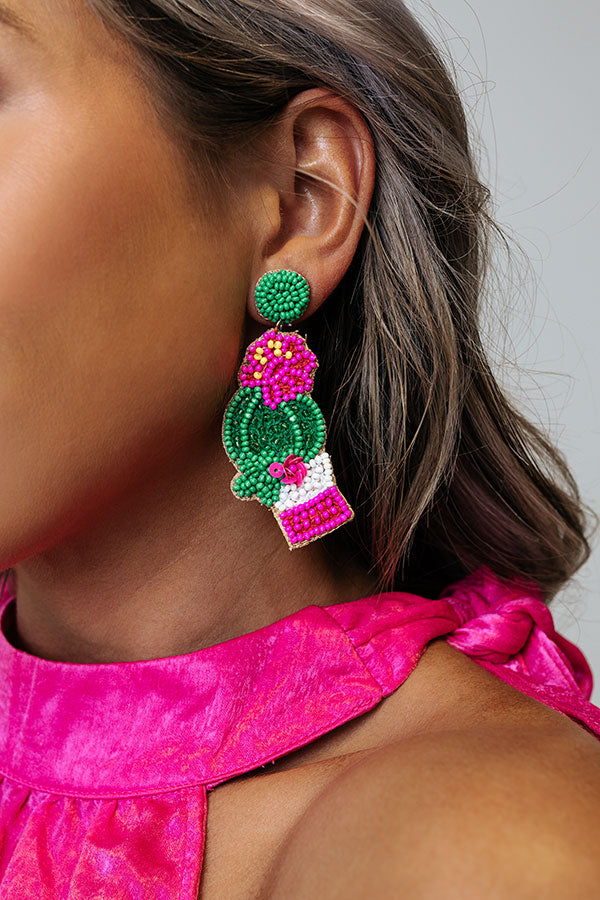 Desert Shade Beaded Earrings