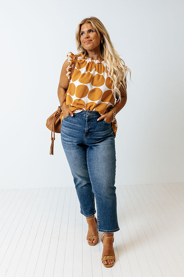Brunch And Go Shift Top In Camel Curves