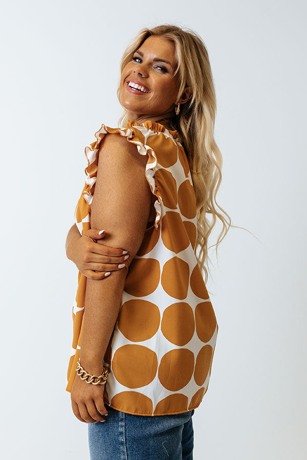 Brunch And Go Shift Top In Camel Curves