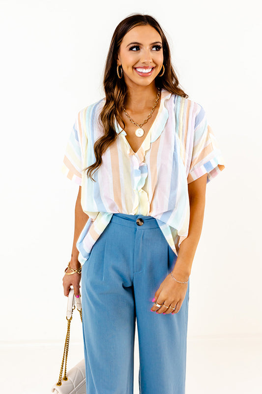 Summer Fun Stripe Shift Top