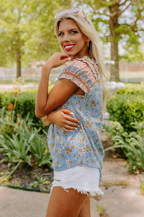 Cute And Coasting Floral Shift Top