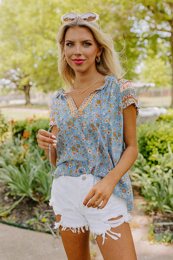 Cute And Coasting Floral Shift Top