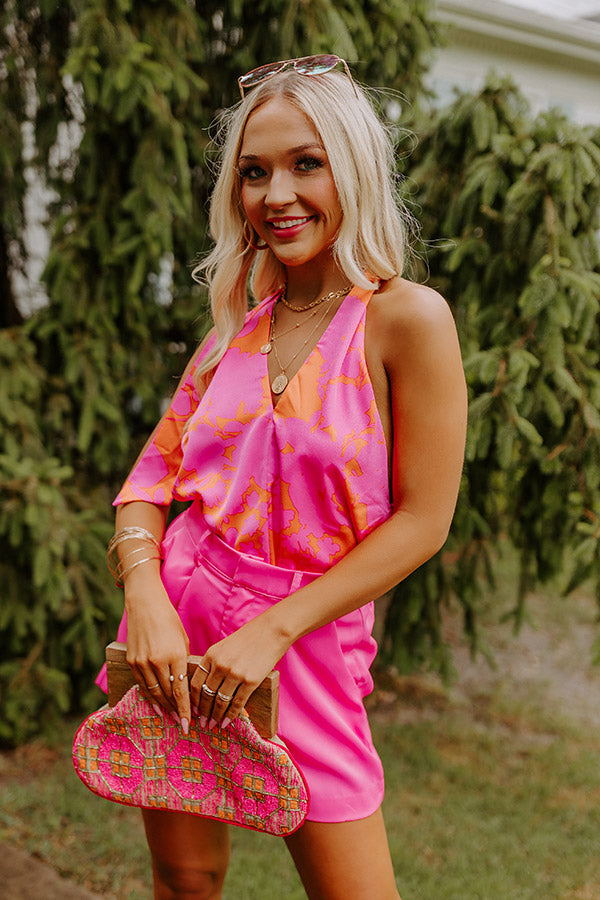 Smart And Sassy Satin Halter Top