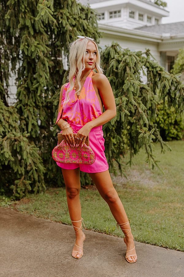 Smart And Sassy Satin Halter Top