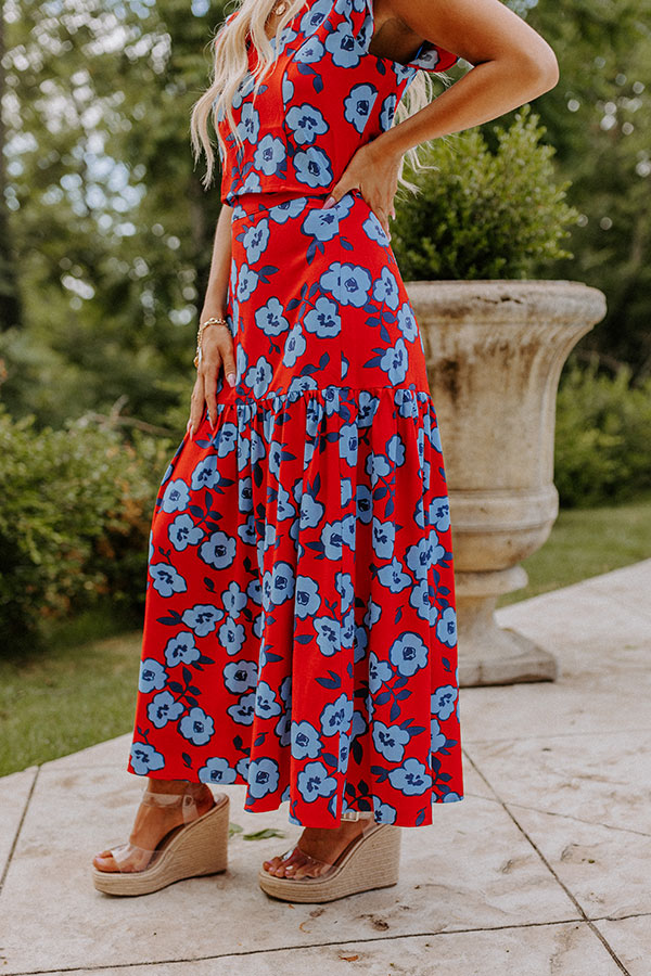 Touch My Soul Floral Maxi Skirt