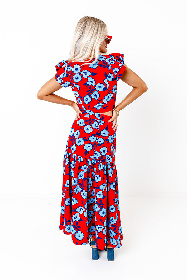 Touch My Soul Floral Maxi Skirt