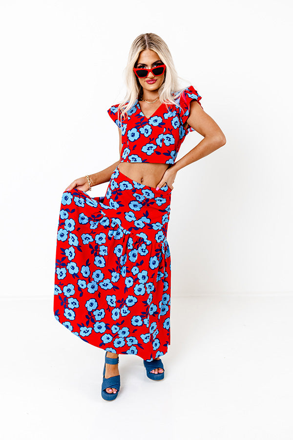Touch My Soul Floral Maxi Skirt