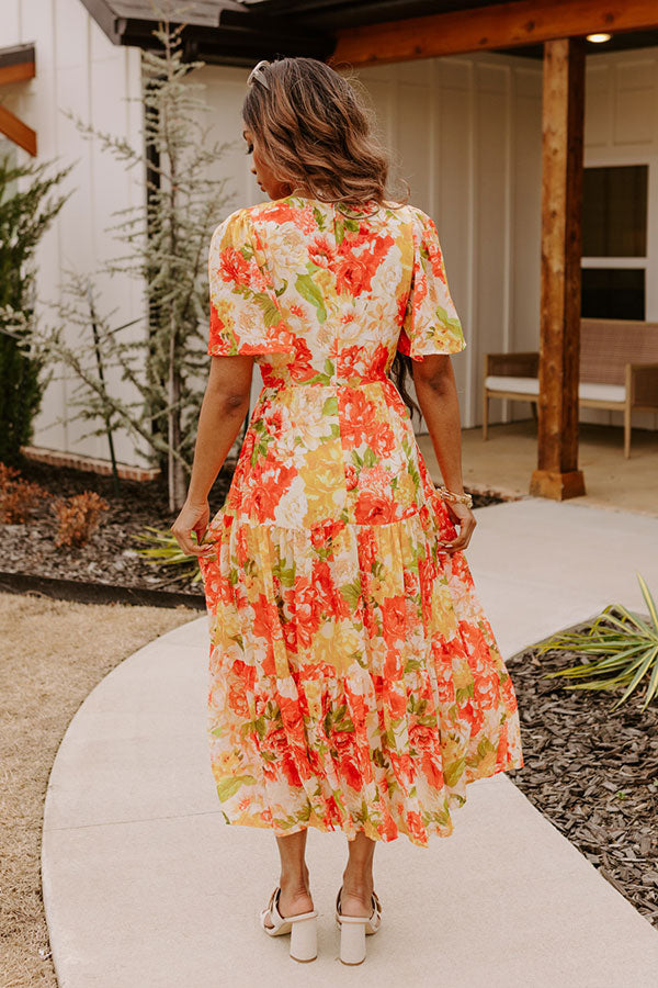 Sway The Night Away Floral Midi
