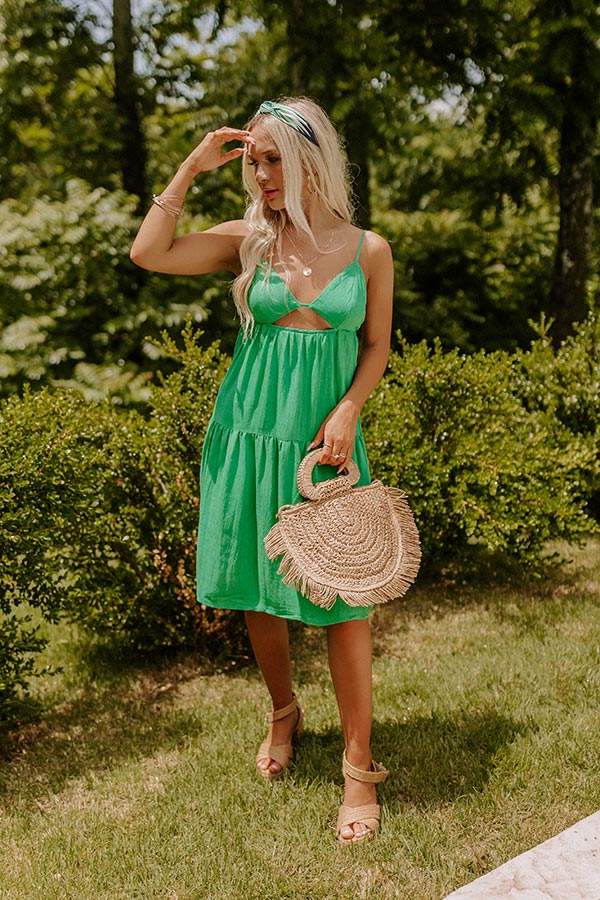 20-16 Having A Blast Babydoll Dress In Green