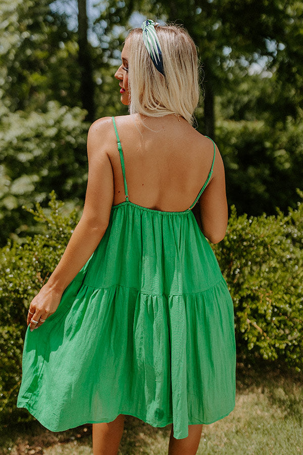 20-16 Having A Blast Babydoll Dress In Green