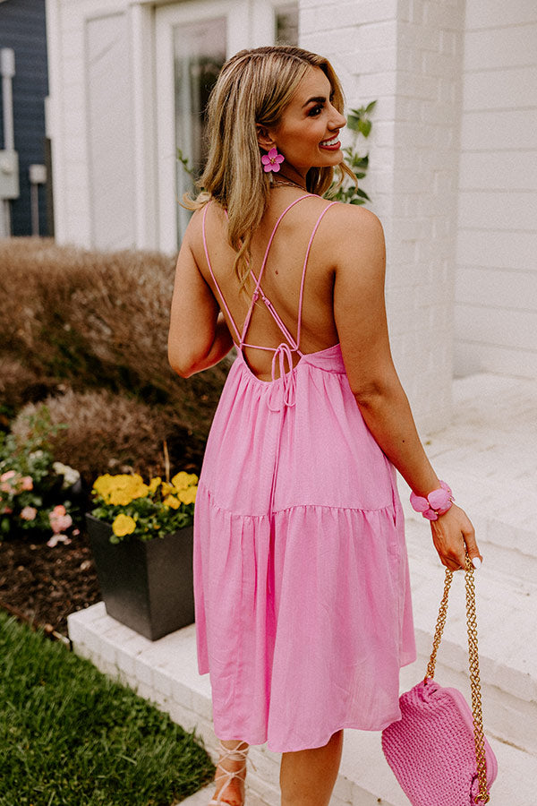 Lucky Day Babydoll Dress In Pink