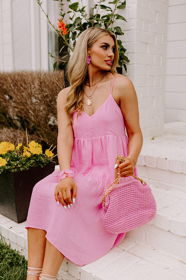 Lucky Day Babydoll Dress In Pink