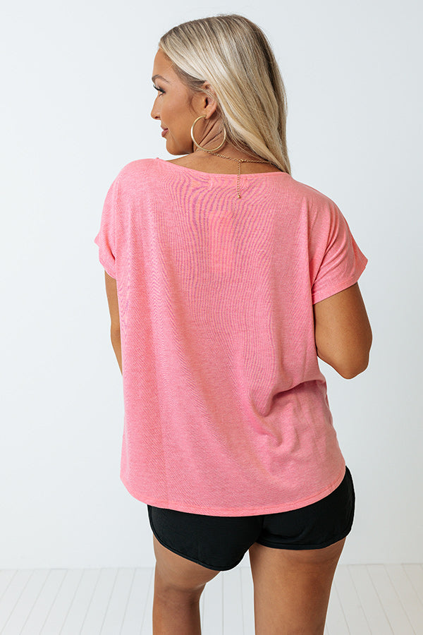 Summer Break Shift Top In Pink
