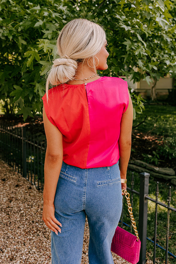 Hamptons Luxury Colorblock Bodysuit In Red