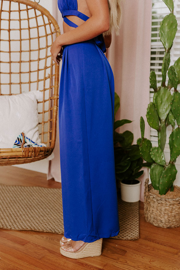 Forever Yours High Waist Pants In Royal Blue