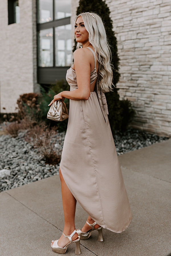 Up At Dawn Maxi In Warm Taupe