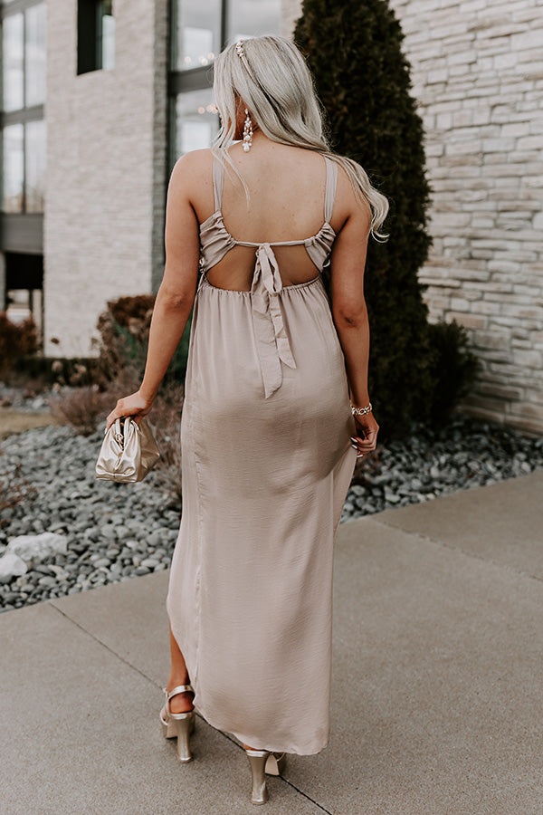 Up At Dawn Maxi In Warm Taupe