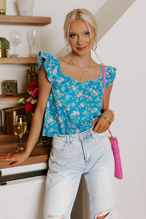 Sweet And Casual Floral Top