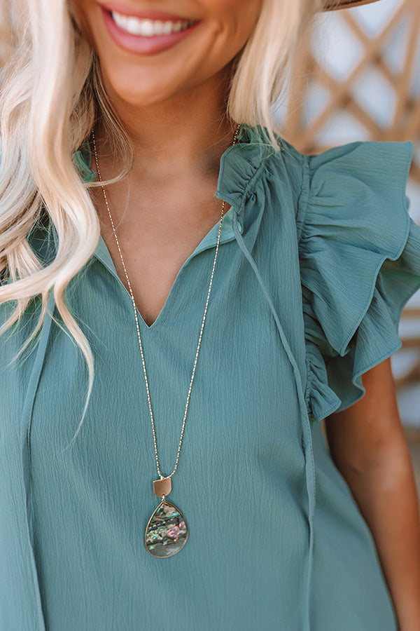 Wisteria Avenue Necklace In Abalone Shell