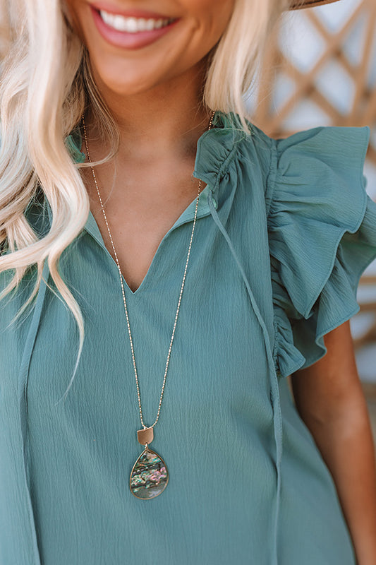 Wisteria Avenue Necklace In Abalone Shell