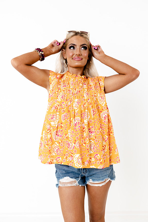 Sunny Spell Shift Top