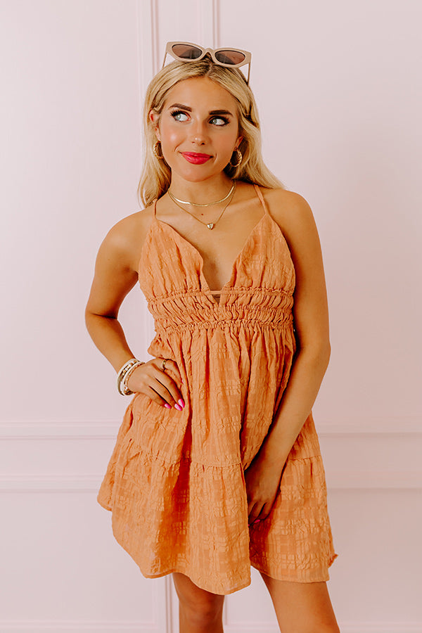 Sweeter Than Sunshine Babydoll Dress In Nectarine