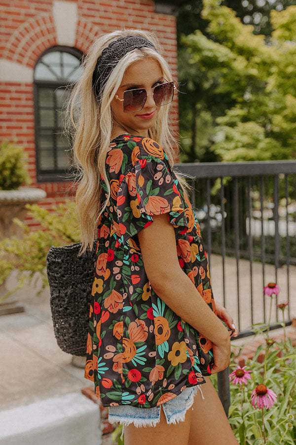 Memories On Repeat Babydoll Top In Black