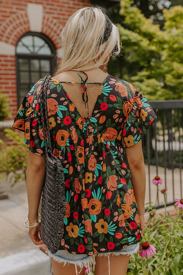 Memories On Repeat Babydoll Top In Black