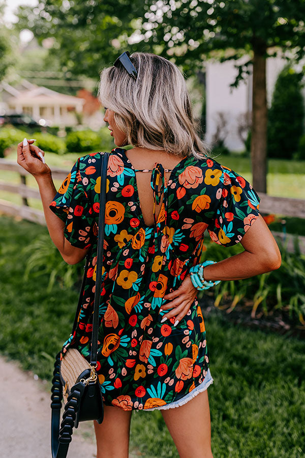 Memories On Repeat Babydoll Top In Black