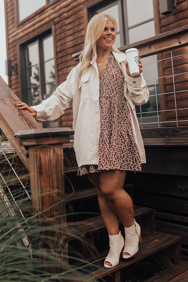 Timing Is Everything Corduroy Button Up In Cream Curves