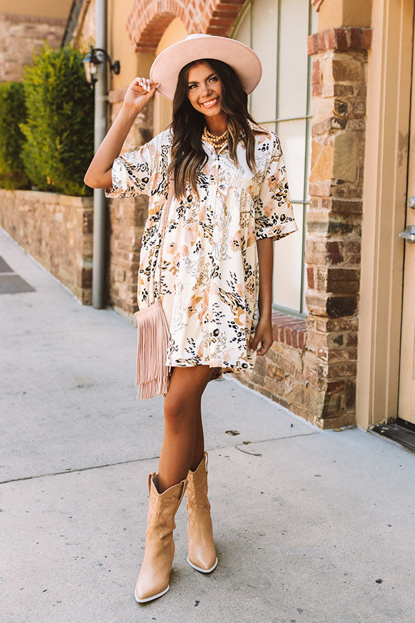 Never Looked Over Tunic Dress In Cream
