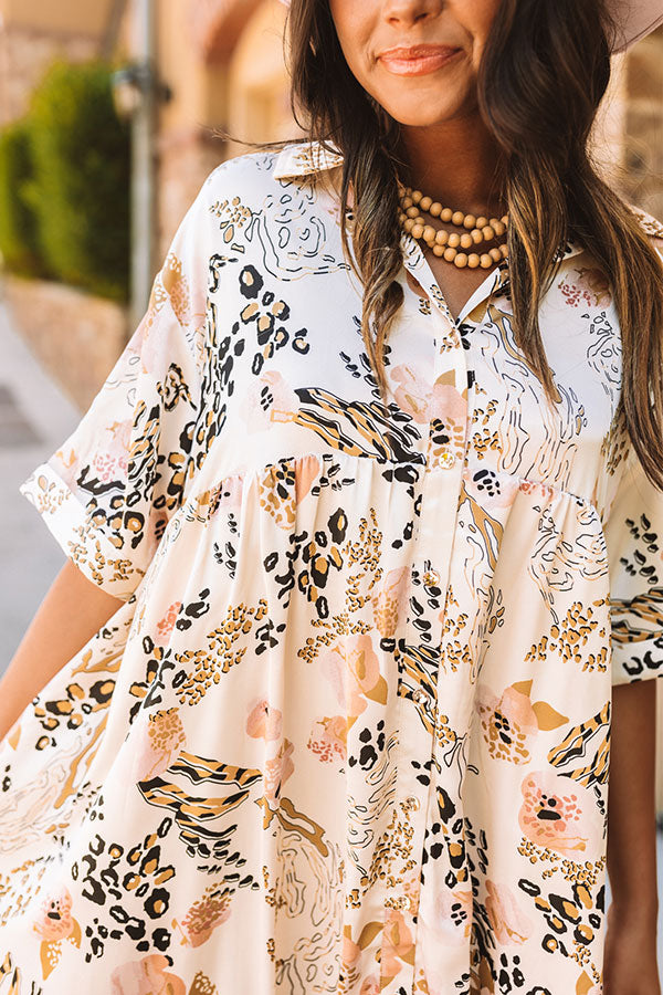 Never Looked Over Tunic Dress In Cream