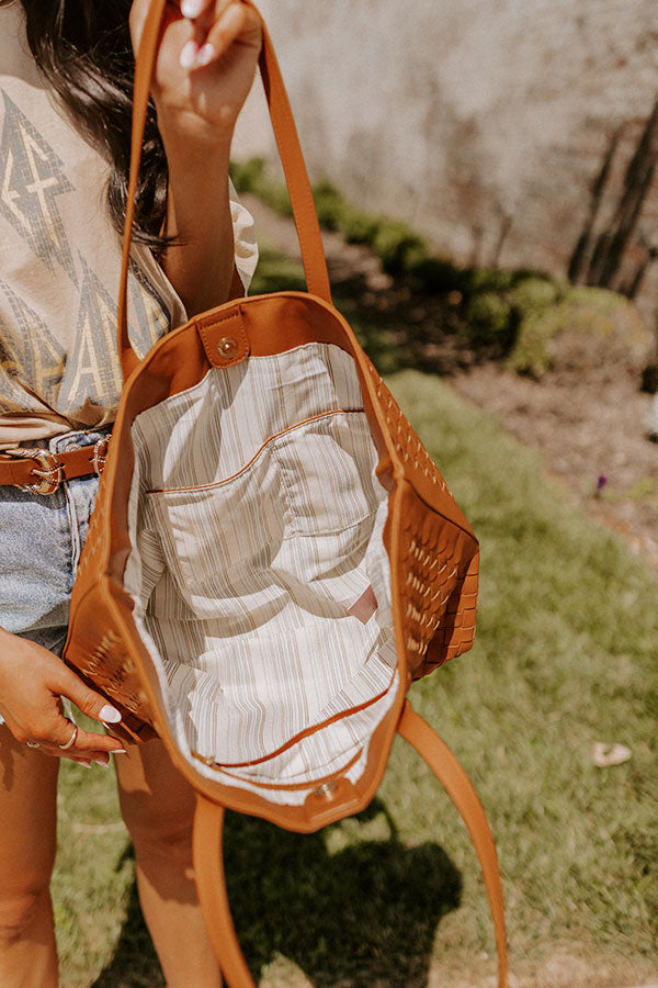 Boston Market Faux Leather Tote In Maple