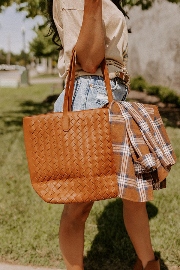 Boston Market Faux Leather Tote In Maple