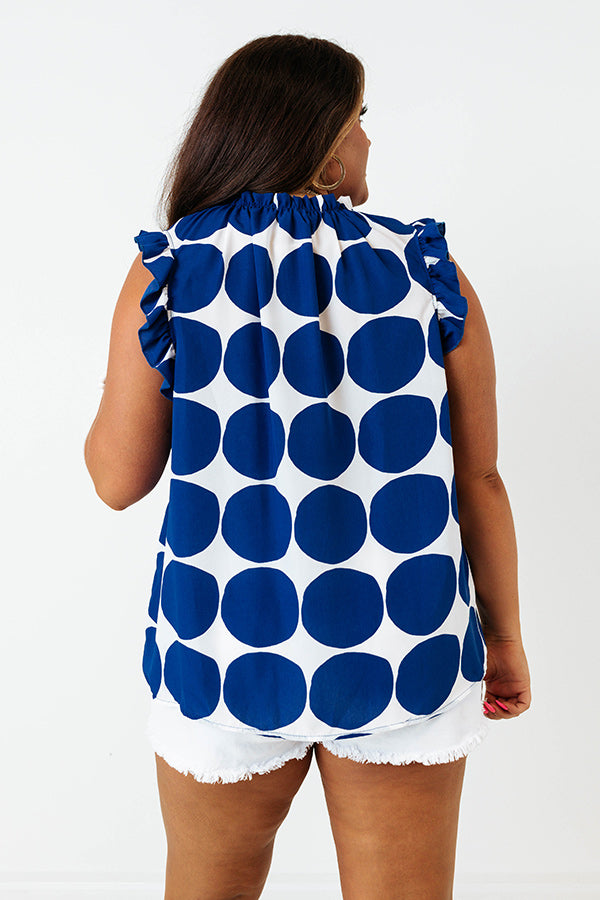 Brunch And Go Shift Top In Royal Blue Curves