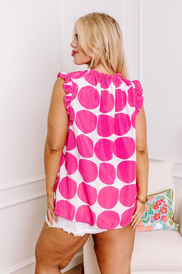 Brunch And Go Shift Top In Hot Pink Curves